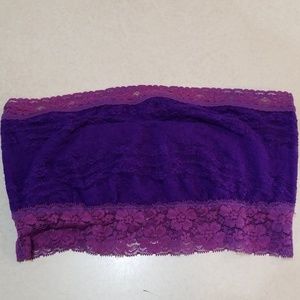 Free People Strapless Bandeau Lace Bra Large